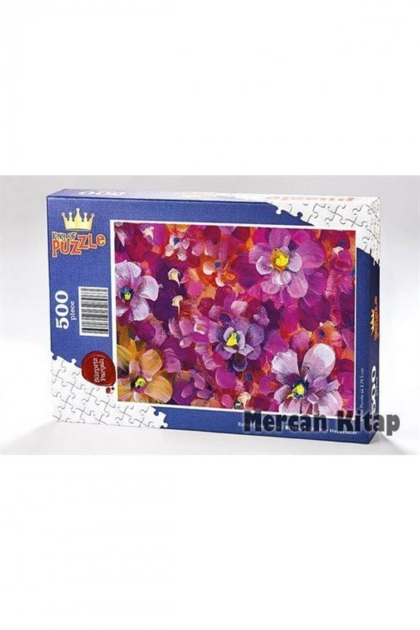 Mor Menekşeler (sürpriz Parçalı) Ahşap Puzzle 500 Parça