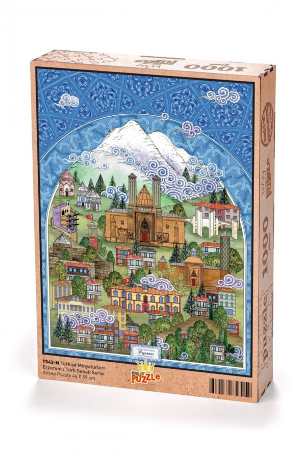 King Of Puzzle Türkiye Minyatürleri - Erzurum - Nasuhi Hasan Çolpan Ahşap Puzzle 1000 Parça - 3