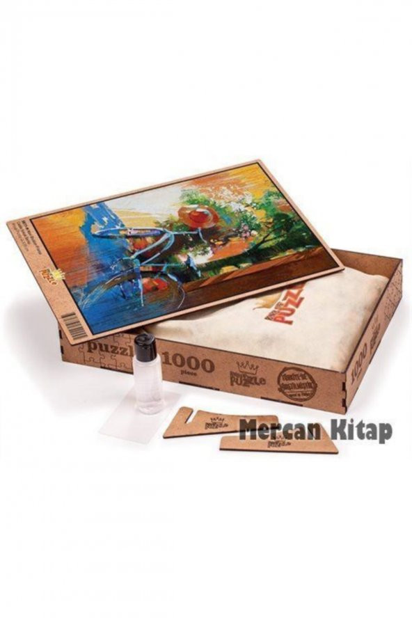 King Of Puzzle Mavi Bisiklet Fransa Ahşap Puzzle 1000 Parça (sk11-m) - 3