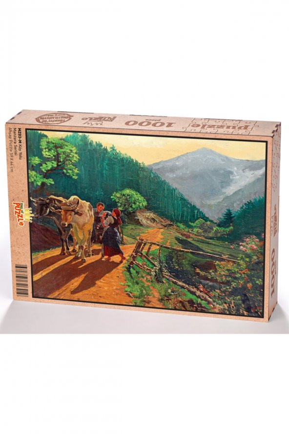 King Of Puzzle Köy Yolu Ahşap Puzzle 1000 Parça