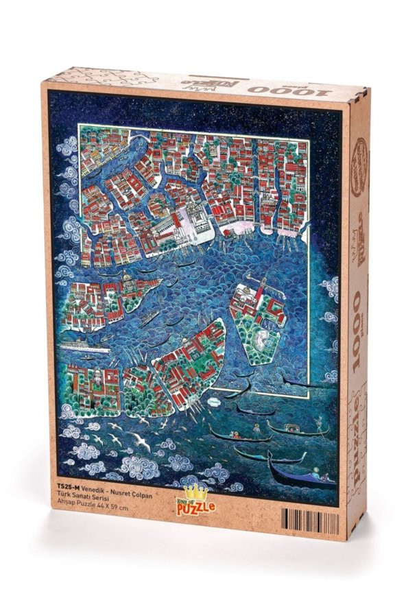 King Of Puzzle Venedik - Nusret Çolpan Ahşap Puzzl 1000 Parça (ts25-m) - 1