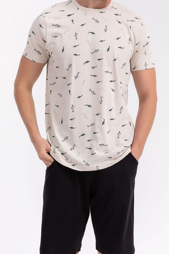 Arnetta Dolphins Bej Erkek Bermuda Takım - 4