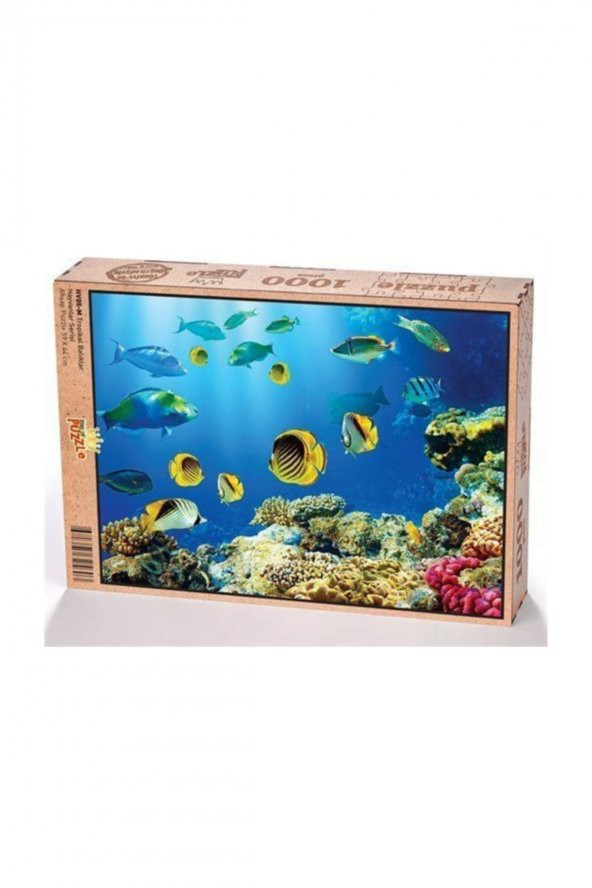 King Of Puzzle Tropikal Balıklar Ahşap Puzzle 1000 Parça (Hv05m)