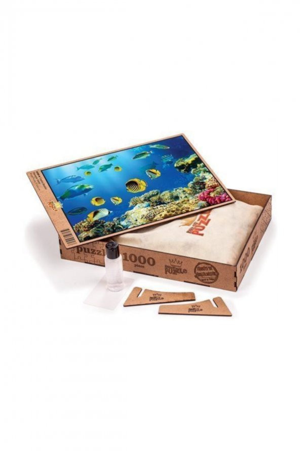 King Of Puzzle Tropikal Balıklar Ahşap Puzzle 1000 Parça (Hv05m) - 2