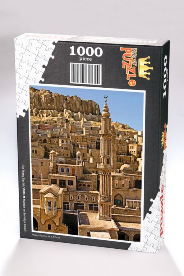 King Of Puzzle Mardin ve Şehidiye Camii Ahşap Puzzle 1000 Parça (DI03M) - 2