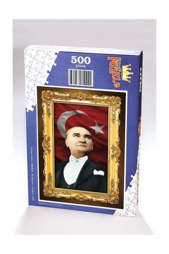 King Of Puzzle Atatürk - 29 Ekim 1933 Ahşap Puzzle 500 Parça (TR18-D) - 2