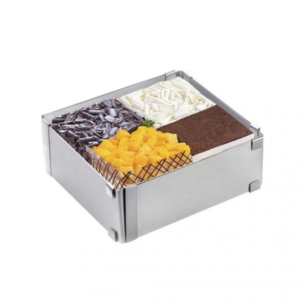Nar kalıp Kare Ayarlanabilir Kek Kalıbı 15cm-30cm Derinlik10cm - 2