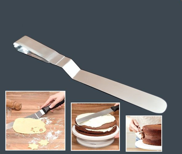 Nar kalıp Eğik Pasta Sıvama Spatula Orta Boy 20cm - Resim 2