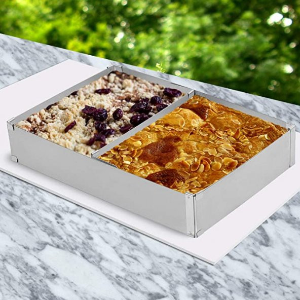 Narkalıp Dikdörtgen Bölmeli Kek Kalıbı Derinlik 10 cm - Resim 5