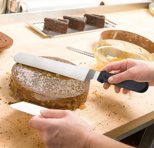 Narkalıp Eğik Pasta Sıvama Spatula  25CM - 4