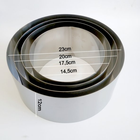 Narkalıp Yuvarlak 4 Lü Kek Kalıbı Derinlik 12cm - Resim 3