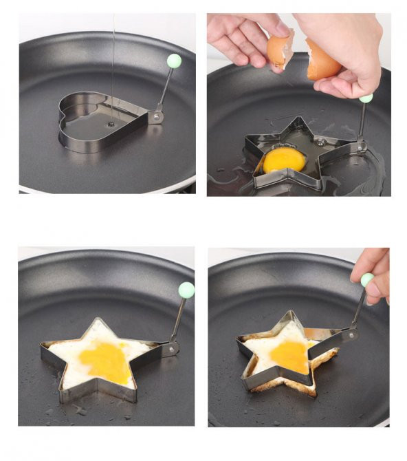 Narkalıp Omlet Ve Krep Pişirme Kalıbı Çap 10cm 4 Lü - 5