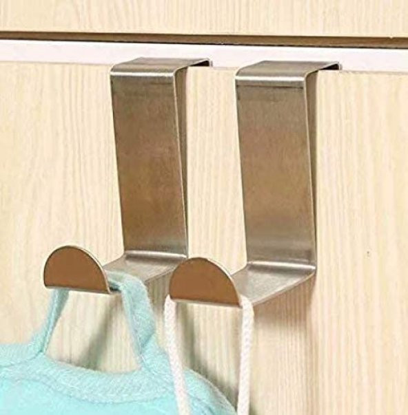 Narkalıp Paslanmaz Çelik Dolap ve Çekmece Kapı Üstü Metal Kanca Askı - 4lü Set - 3