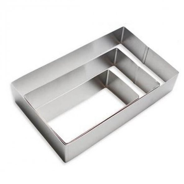 Dikdörtgen Kek Kalıbı 3 Lü Set Derinlik 8cm - 2