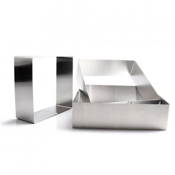 Narkalıp Kare Kek Kalıbı 3 Li Set Derinlik 8cm - Resim 2
