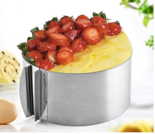 Narkalıp Yuvarlak Ayarlanabilr Kek Kalıbı Derinlik 10CM ürün görseli