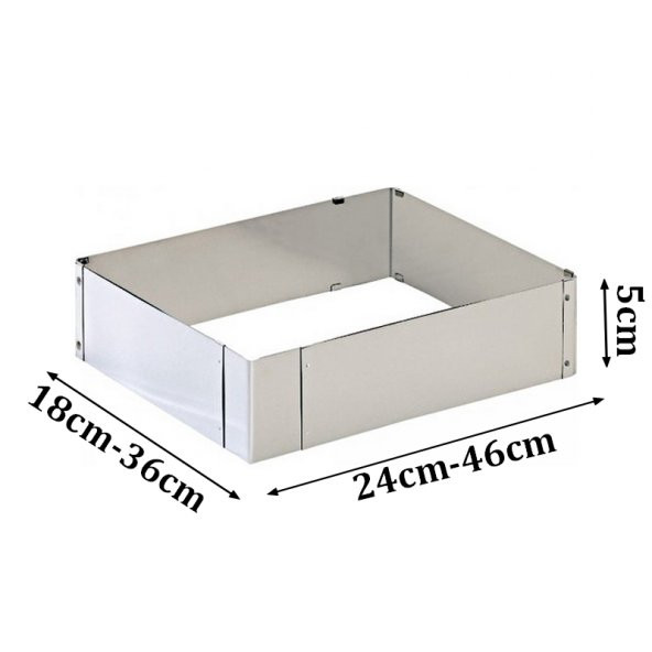 Narkalıp Dikdörtgen Yarlanabilir Kek Kalıbı 18-36cm 24-46cm Derinlik 6cm - Resim 4