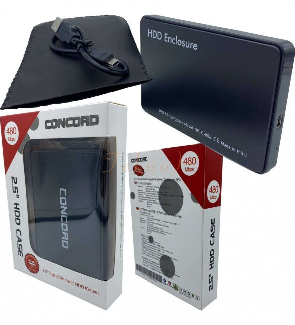 CONCORD C-854 USB 2.0 SATA 2.5 HDD/SSD KUTU
