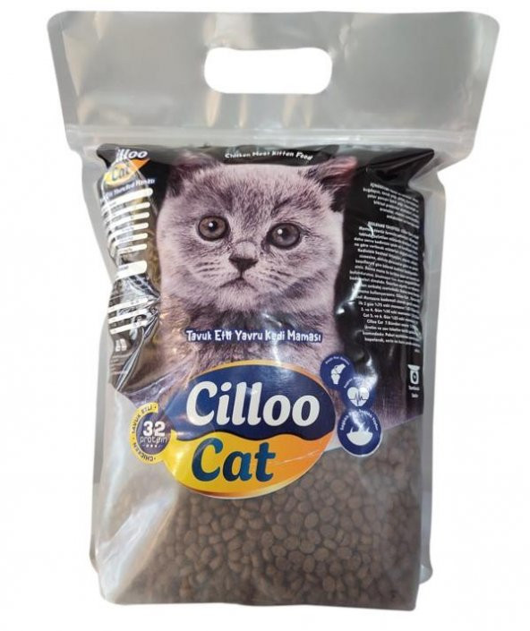 Cilloo Tavuk Etli Yavru Kedi Maması 2KG 32 Protein