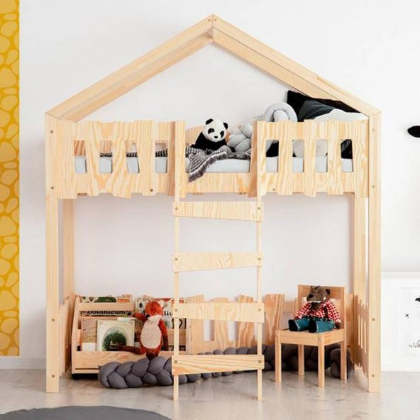 Markaawm Montessori Ranza Çocuk Karyola Çatılı Oyun Evi Elephant - 3