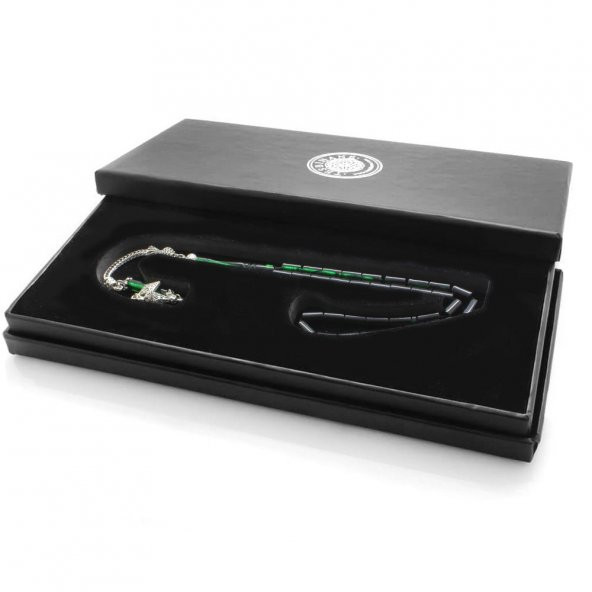 Nipora Kararmaz Metal Anadolu Desen Püsküllü Kesme Kesim Süzme Yeşil-Siyah Sıkma Kehribar - 3