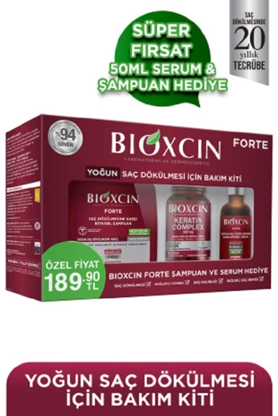 Bioxcin Forte Yoğun Saç Dökülmesi İçin Bakım Kiti