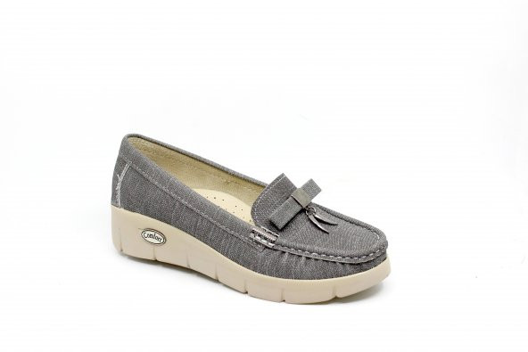 Zerhan CLS404 Kadın Gri Dolgu Topuk Ayakkabı - 7