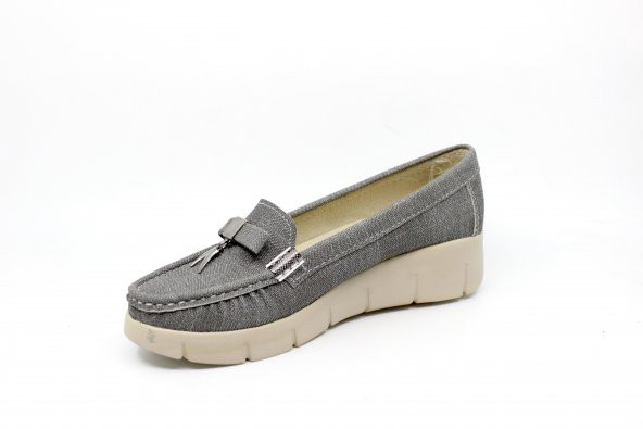 Zerhan CLS404 Kadın Gri Dolgu Topuk Ayakkabı - 8