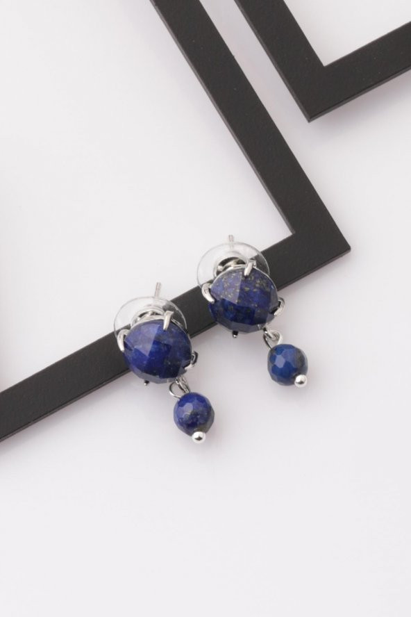 Lapis Lazuli Doğal Taş Küpe