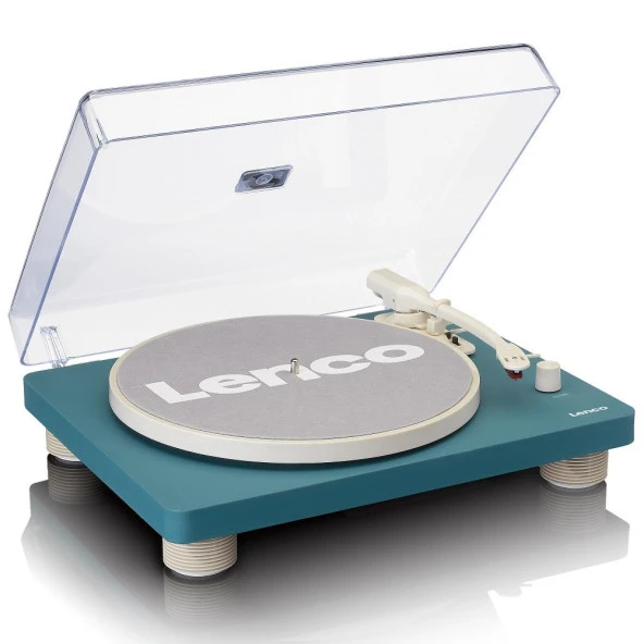 Lenco LS-50 TQ Mavi Hoparlörlü USBli MP3e Kayıt Özellikli Pikap Plak Çalar