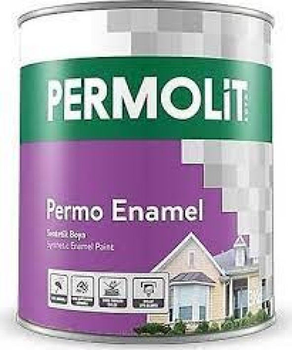 Permolit Enamel Sentetik Yağlı Boya Siyah 2,5 lt