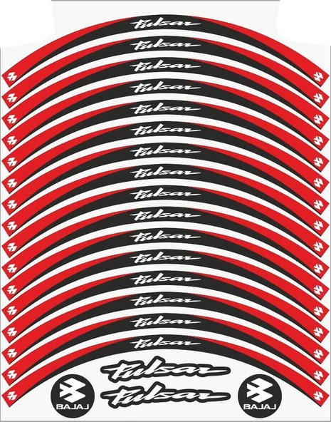 Bajaj Pulsar 150 NS Jant Şeridi Siyah-Kırmızı ürün görseli
