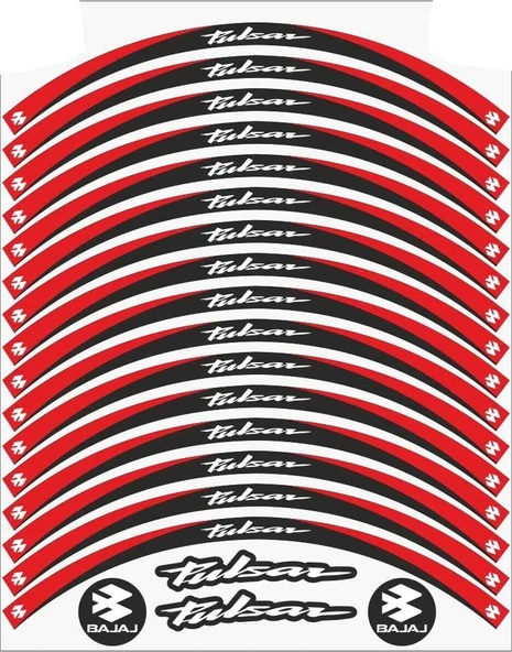 Bajaj Pulsar 200 NS Jant Şeridi Siyah-Kırmızı ürün görseli