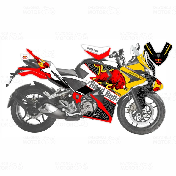 Bajaj Pulsar RS 200 Road Bull Sticker Set