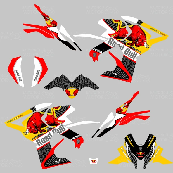 Bajaj Pulsar RS 200 Road Bull Sticker Set - 2