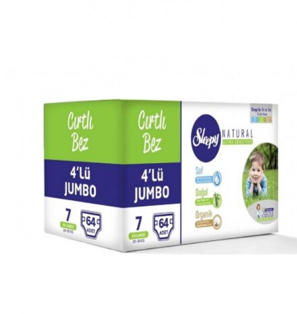 Sleepy Natural Bebek Bezi 7 Numara XX Large 2li Jumbo 64 Adet - 2