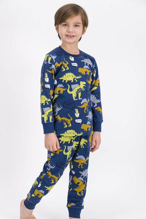 RolyPoly 1846 Super Dino Erkek Çocuk Pijama Takımı