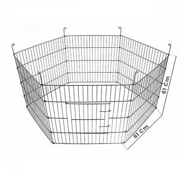 Kedi ve Köpekler İçin Panel Çit 61x61Cm 6 Parça - 2