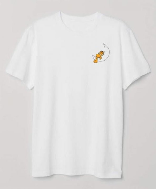 Finezza Garfield Baskılı Pamuk Beyaz T-Shirt XL Beden - 971