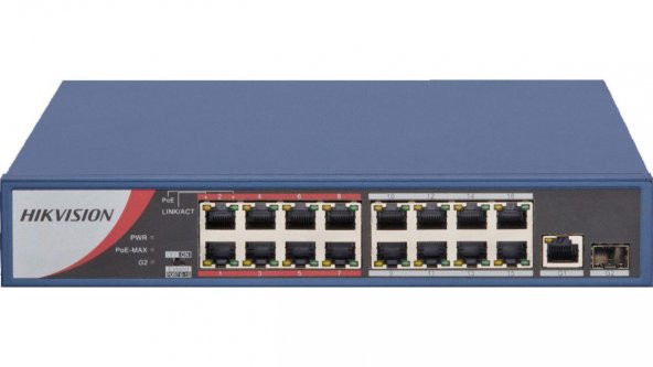 Hikvision DS-3E0318P-E/M(B) 16 Portlu Poe 130w  10/100 Fast Ethernet Switch
