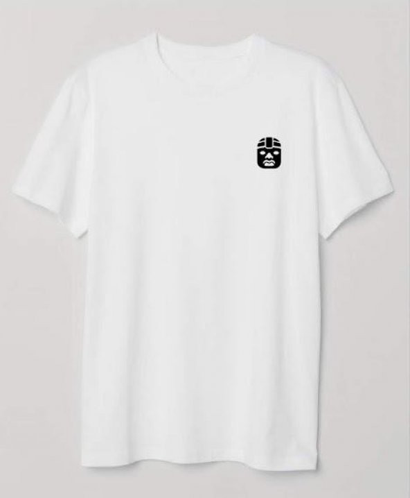 Finezza Inca Mask Baskılı Pamuk Beyaz T-Shirt L Beden - 973