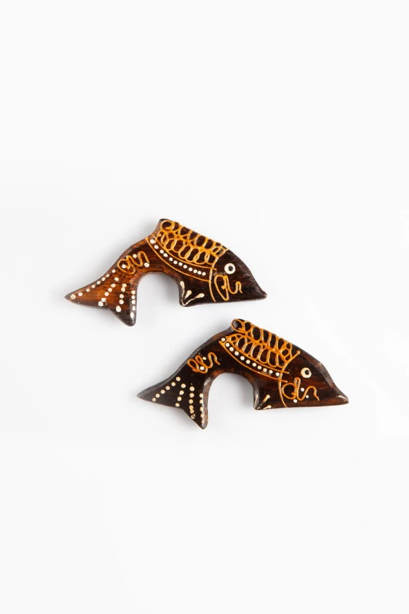 Ahşap Balık Magnet 2 li Set - Resim 2