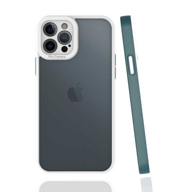 iPhone 12 Pro Max Kılıf Zore Mima Kenarları Renkli Silikon Kılıf