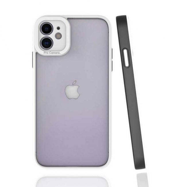 Apple iPhone 11 Kılıf Zore Mima Kenarları Renkli Silikon Kılıf