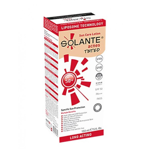 Solante Acnes Tinted Losyon Spf 50+ 150 ml