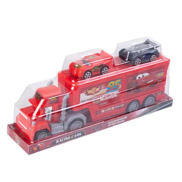 Can ali Toys  Kırmızı Oyuncak Araba Taşıyıcı Kapakları Açılan  Tır - 1