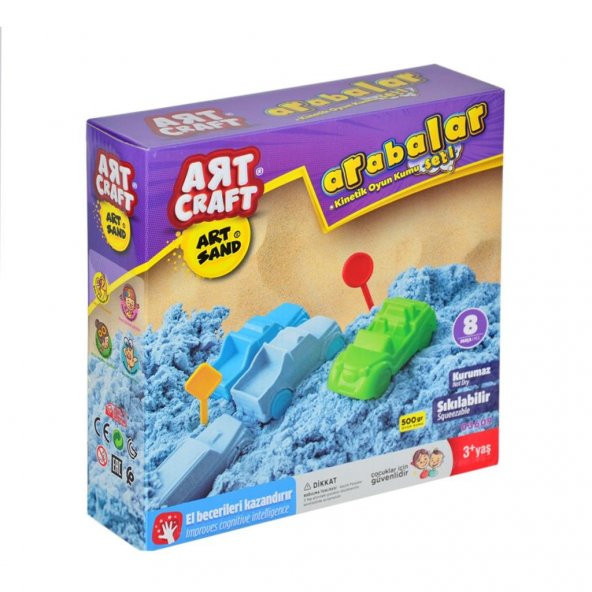 03609 Dede, Artsand Arabalar Kum Seti 500 gr / +3 yaş - 2