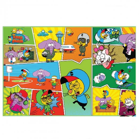 94-311 Kral Şakir Karikatür Oyun Halısı 150x100 - 1