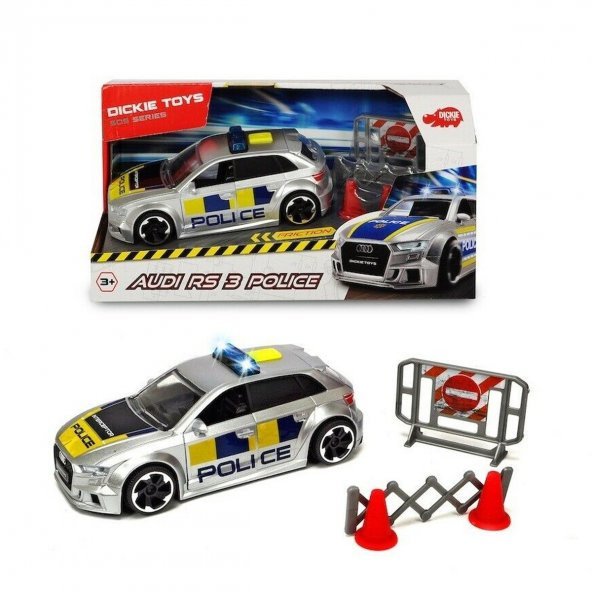 203713011 Dickie Audi RS3 Polis Arabası 15 cm - 4