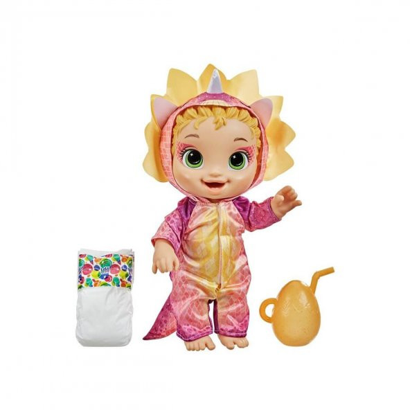 F0933 Baby Alive Dino Cuties Sarışın Bebessauro, Triceratops - 2
